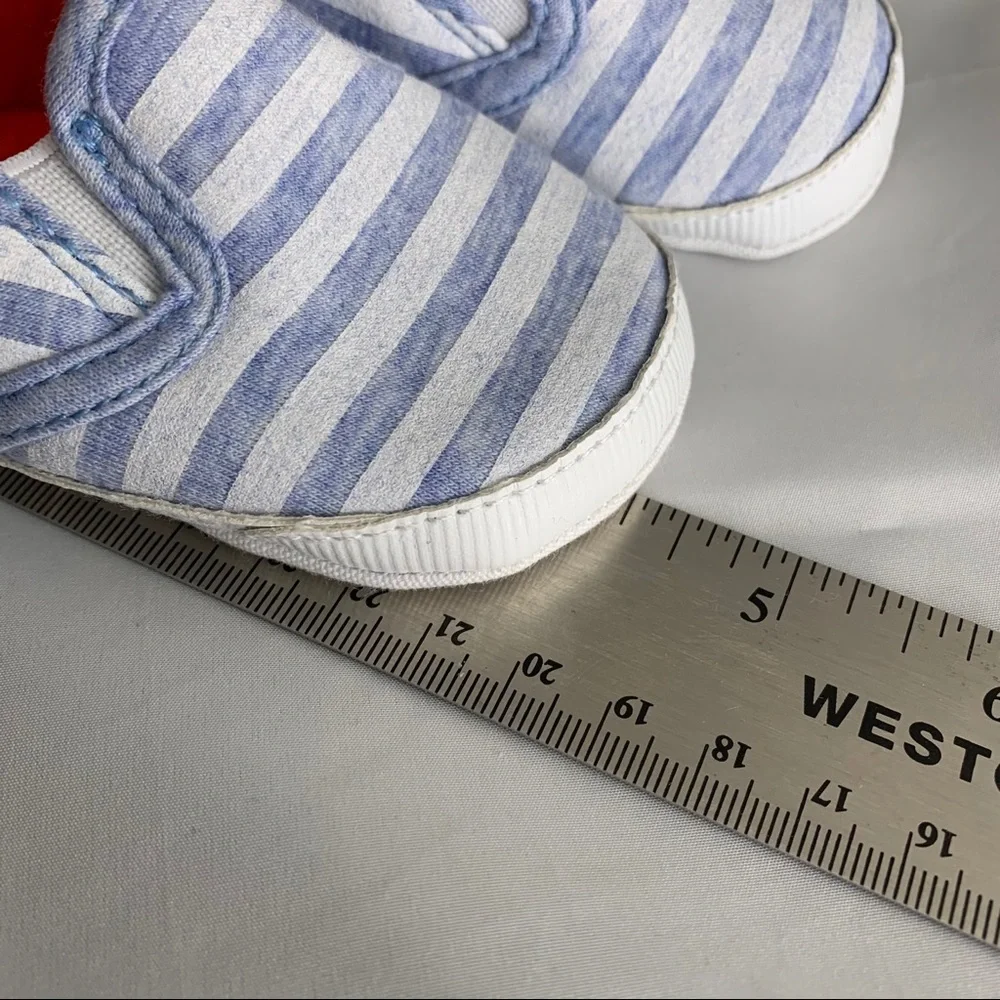 JOY striped soft fabric crib baby shoe 0-3 month‎